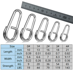 Top Right Ac322 Câu Cá Snaps Nhanh Chóng <span class=keywords><strong>Snap</strong></span> Nhanh Clip Thép Không Gỉ Clip Kết Nối Câu Cá Chia Nhẫn Câu Cá <span class=keywords><strong>Snap</strong></span> - Product Image 3