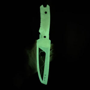 Couteau droit noir Stonewashed CSL1R avec manche ABS, clip ceinture, étui, boussole intégrée, phosphorescence, couteau tactique EDC pour extérieur - Product Image 1