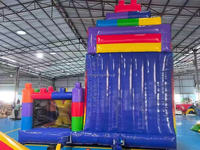Château gonflable modulaire de qualité commerciale avec toboggan pour les jeux d'enfants en plein air