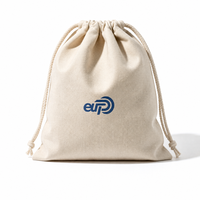 Sac à cordon en toile vierge en gros, sac à cordon en toile de coton robuste et écologique, personnalisable pour souvenirs et fêtes