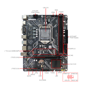 เมนบอร์ด H511 G10 PC สำหรับคอมพิวเตอร์ตั้งโต๊ะ M ATX Z390 รองรับ LGA1200 DDR4 64GB สำหรับคอมพิวเตอร์รุ่นที่ 10 รุ่น Pro - Product Image 6