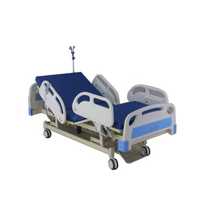 Lit médical de luxe inclinable et réglable en hauteur à trois manivelle manuelle, facilitant le déplacement et le positionnement, adapté aux personnes âgées - Product Image 1