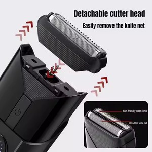 Afeitadora Eléctrica Impermeable de Doble Uso (Húmedo y Seco), Recortadora de Barba Corta y Larga, Afeitadora de Lámina Recargable para Hombres - Product Image 6