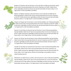 14 espèces de plantes biologiques-sans OGM-Set d'herbes culinaires - Product Image 4