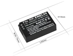 1020毫安时EN-EL20 EN EL20 EN El20a尼康数字电池Coolpix P1000尼康1 J1、J2、J3尼康AW1相机黑色原始设备制造商