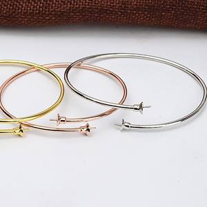 Pulsera Elástica de Plata S925 Estilo Europeo Americano para Mujer, con Dijes Finos DIY, Multi-perlas, Anillo Hueco de Doble Perla, Joyería de Moda - Product Image 4