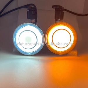สัญญาณไฟเลี้ยวด้านหน้าของรถจักรยานยนต์ไฟ LED สีขาวสำหรับไฟเลี้ยวสีเหลืองสำหรับ XL883เหล็ก1200 <span class=keywords><strong>nightster</strong></span> Super LOW 1992-2023 - Product Image 6
