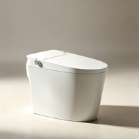 WC intelligent haut de gamme avec capteur de pied, chasse d'eau automatique, bidet intégré, télécommande, compatible OEM, sortie S-trap