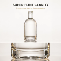 Vase en verre cylindrique droit pour spiritueux, avec bouchon en liège et capsules thermorétractables pour une solution d'emballage complète – Direct Usine