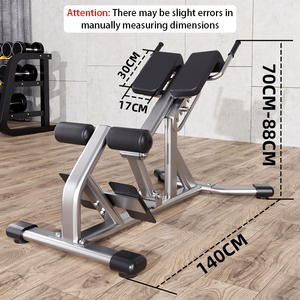 Panca Romana Pieghevole Commerciale <span class=keywords><strong>in</strong></span> Acciaio Multifunzionale Regolabile per Allenamento della Forza, Estensione Schiena e Sit-up - Product Image 2