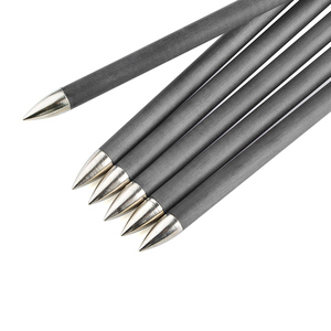 Flèches en fibre de carbone pure, 2 bleues, 1 blanche, ailettes en caoutchouc de 2 pouces, spine 500/600/900, flèches de tir à l'arc pour arc classique et arc à poulies - Product Image 5