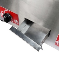 Plancha à gaz GPL combinée, grill plat et rainuré, polyvalente pour les restaurants de barbecue et les fast-foods