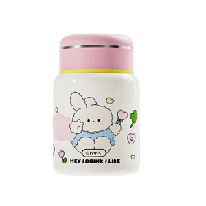 Frascos de vacío de acero inoxidable 316 con dibujos animados para niños, termo de aislamiento de doble pared de 220ml con tapa - Product Image 1