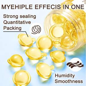 OEM R'ENDASE 30 capsules d'huile de sérum capillaire, sérum lisse, non gras, rafraîchissant, huile capillaire nourrissante et longue durée (huile de coco) 30ml - Product Image 6