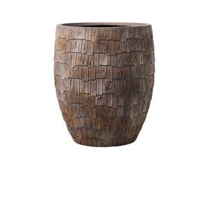 Écorce de vent soyeuse texturé <span class=keywords><strong>grand</strong></span> <span class=keywords><strong>Pot</strong></span> de fleur Kit boue de magnésium trous de fond jardinage café plantes vertes paradis des oiseaux <span class=keywords><strong>citronnier</strong></span> - Product Image 5