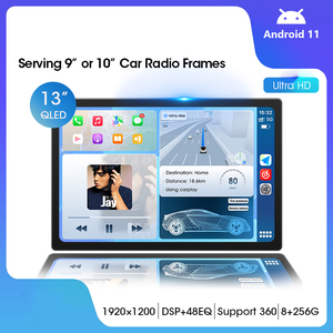 <span class=keywords><strong>Android</strong></span> 13 inch 2 din đài phát thanh Xe GPS RGB OLED 128G xách tay phổ đa phương tiện Stereo Video Player đầu 1920*1200P Độ Phân giải - Product Image 2