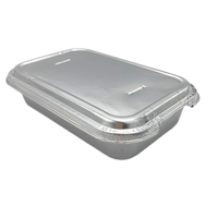 Conteneur alimentaire rectangulaire jetable en PP avec couvercle en aluminium, de qualité alimentaire, 200 ml, pour boulangerie, vente en gros à prix réduit