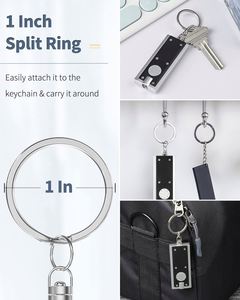 Custom Logo LED Keychain Flashlight Mini <b>Square</b> LED Keychain Light 12 Lumen Portable Bright <b>Battery</b> Powered Key Ring Torch - Product Image 5