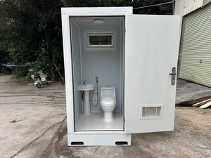 Toilettes portables d'extérieur avec structure en acier galvanisé pour utilisation en parc, toilettes mobiles préfabriquées avec installation facile - Product Image 2