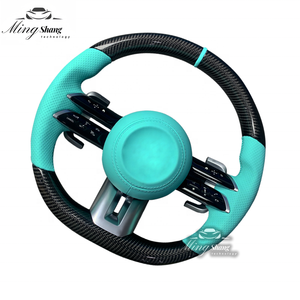 El volante azul de <span class=keywords><strong>Tiffany</strong></span> con libélula de fibra de carbono es adecuado para Mercedes-Benz ABSCSEG-Class GLE GLC GLK CLA SLC CLS - Product Image 2