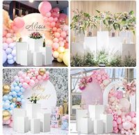 Présentoir à dessert moderne à colonne carrée pour mariages et événements, idéal pour gâteau, cupcake, dessert, décoration de table
