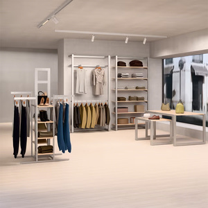 4-cách hiển thị quần áo <span class=keywords><strong>Rack</strong></span> hiển thị với bốn 16 "cánh tay và dấu hiệu khung - Product Image 4