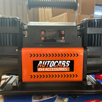 Pompe de gonflage de pneus de voiture 300L/min 12V/24V 150PSI à gonflage rapide et résistant Compresseur d'air double cylindre Pu