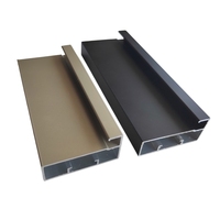 Meuble de cuisine moderne en aluminium, profilé de cuisine en aluminium, armoires de cuisine avec porte en verre, profilé en aluminium