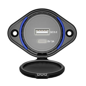 Prise de chargeur de voiture double USB QC TYPE-C 12V 24V pour voitures, camions, caravanes, voiturettes de golf - Product Image 1