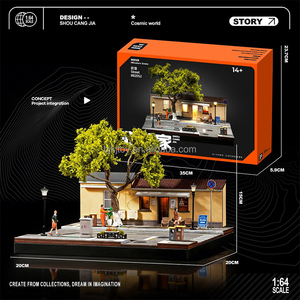 Escena Arquitectónica en Miniatura a Escala 1:64, Estacionamiento del Café Guling <span class=keywords><strong>Gallery</strong></span> de Nanjing para Coches de Juguete a Escala 1/64, Diorama con Figuras - Product Image 6