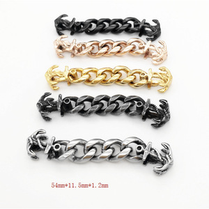yunnique - Fornituras para Pulseras de Acero Inoxidable con Ancla de Cadena, 54 mm, 11.5 mm, 1.2 mm, para Fabricación de Pulseras, Accesorios de Joyería DIY - Product Image 1