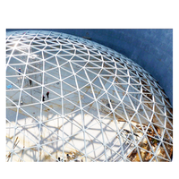 Prix des structures de toit en acier de conception professionnelle, cadre spatial en acier, toit en verre, dôme géodésique, atrium