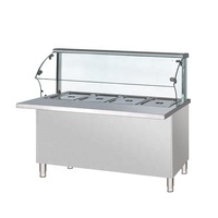 Matériel de restauration commercial, bain-marie, chauffe-plats pour buffet, table à vapeur pour buffet avec vitre