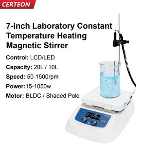 Placa calefactora PID industrial con pantalla LCD motor sin escobillas y temporizador para agitación - Product Image 2