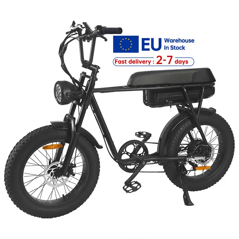 Saibaike bicicleta elétrica saibaike 20 polegadas, pneu gordo elétrico, 48v, 500w, 750w, 1000w, 45 km/h, para bicicleta elétrica, europa