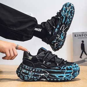 <span class=keywords><strong>Scarpe</strong></span> Sportive e Casual da Uomo con <span class=keywords><strong>Suola</strong></span> Rialzata Spessa, Nuova Rete Traspirante con Chiusura a Lacci per l'Estate - Product Image 2