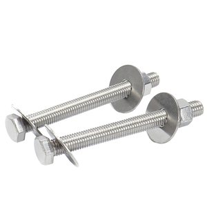 Pernos hexagonales largos de acero inoxidable 304 de alta resistencia, conjuntos de tuercas planas, pernos penetrantes de pared extendidos de grado superior - Product Image 4