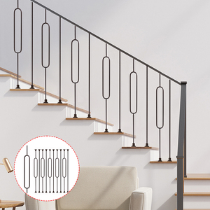 Modern Iron and Stainless <strong>Steel</strong> Stair Safety Railing Balustrade Posts and <strong>Rails</strong> - Product Image 1