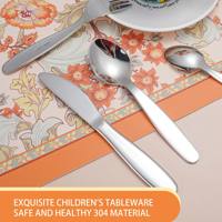 Couverts en acier inoxydable de haute qualité pour enfants, couteau, cuillère et fourchette, ensemble de couverts pour enfants pour la maison
