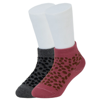 Chaussettes de cheville en coton pour enfants avec motifs léopard respirantes pour logo de printemps positionné en bas