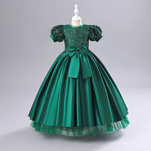 <span class=keywords><strong>Vestido</strong></span> de <span class=keywords><strong>princesa</strong></span> formal para niñas de <span class=keywords><strong>Amazon</strong></span> para actuaciones de un año Festival de Navidad cuello redondo encaje hilo hinchado - Product Image 4