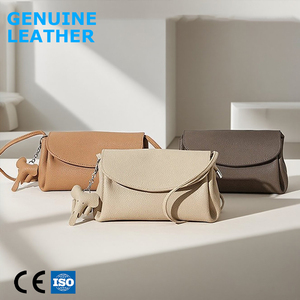 3333 <span class=keywords><strong>G</strong></span>- SHINEERA 2026 Bolso de Hombro de Cuero Genuino de Vaca de Lujo, Bolso Hobo Minimalista, Bolso de Media Luna con Cremallera - Product Image 1