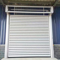 Moderno Turbo Motor de alta velocidad puertas enrollables de garaje con aislamiento térmico PU espuma aleación de aluminio superficie acabada para almacenes