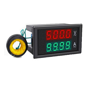แหล่งจ่ายไฟ DL69-2042T 110V 220V AC0-500V ~ 0-100.0A ความแม่นยำสูง 4 หลัก จอแสดงผล LED คู่ ขนาด 0.39 นิ้ว โวลต์มิเตอร์ แอมมิเตอร์ - Product Image 1