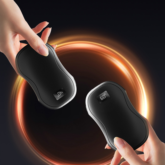 2 Pack 4000mAh Portable Power Bank Magnetic Electric Hand Warmer with USB and Battery Power Source for Outdoor Use