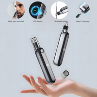 Tondeuse nez professionnelle USB charge LED écran d'affichage indolore électrique nez épilateur pour hommes