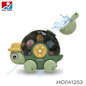 プラスチック製ウォータープレイセットに恐竜玩具回転スプレースプリンクラーベビーバスバスタブ付属品 - Product Image 6