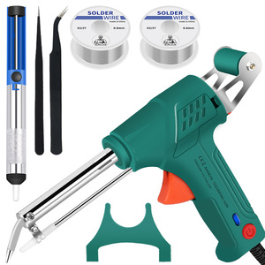 Nuevo calibre de pistola de soldadura de calor externo, pinzas de punta de aguja de 110V, pinzas de punta de Bahía, 50g, alambre de estaño, medio aluminio, 5 puntas de soldadura - Product Image 1