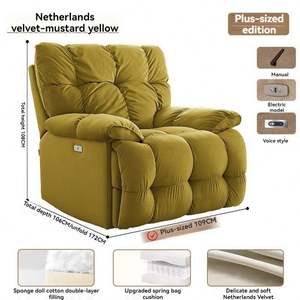 2026 Sofá Reclinable de Lujo GEDO, Sillón Masajeador Eléctrico Multifuncional de Tela, Venta Caliente para Sala de Estar - Product Image 4