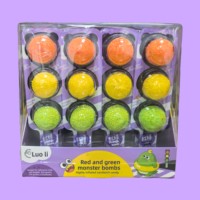 Sucette guimauve en forme de feux de circulation, en gros, avec perles de 3 couleurs, bonbons mous fourrés, saveur mangue, collation pour enfants.